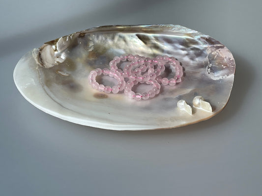 Rosenquarz Kugelring