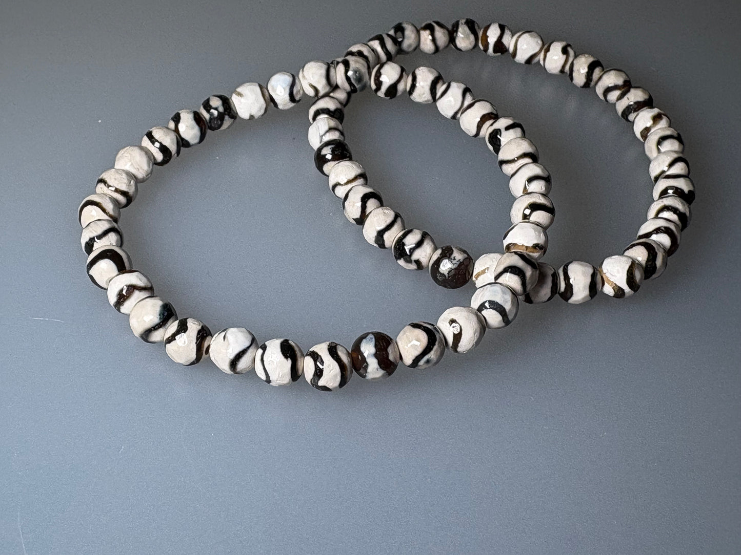 Zebra Achat Armband