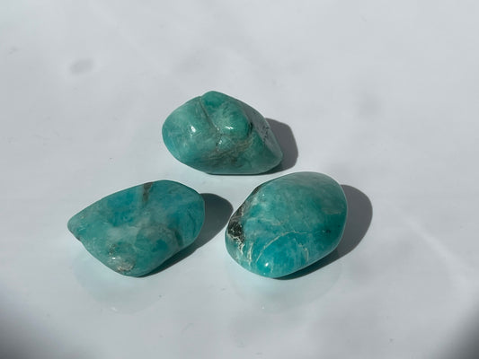 Großer Amazonit Trommelstein