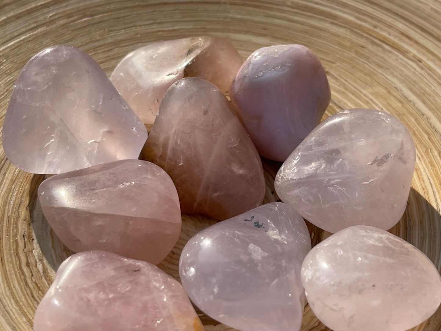 Rosenquarz Trommelstein