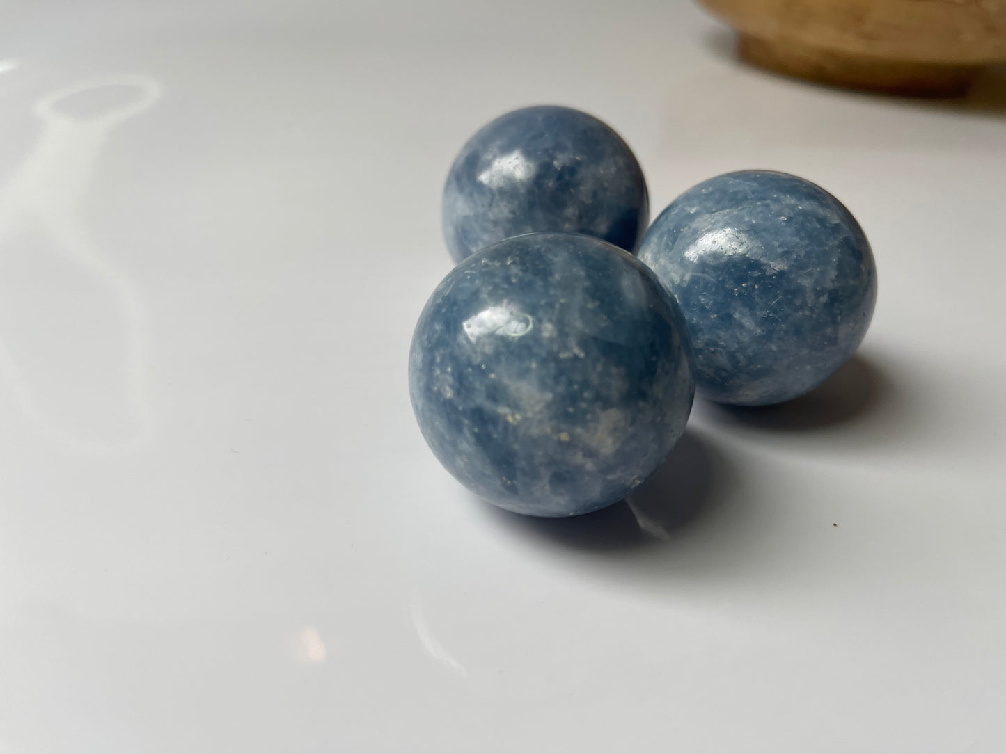 Blaue Calcit-Kugel