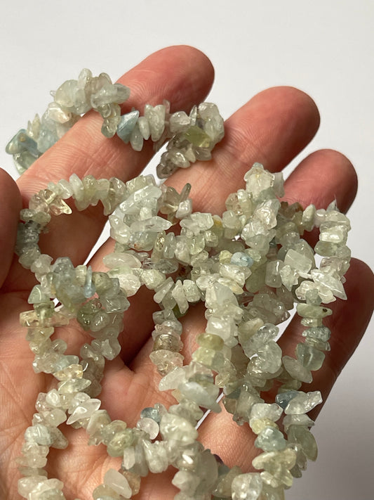 Mini Splitter Aquamarin Armband