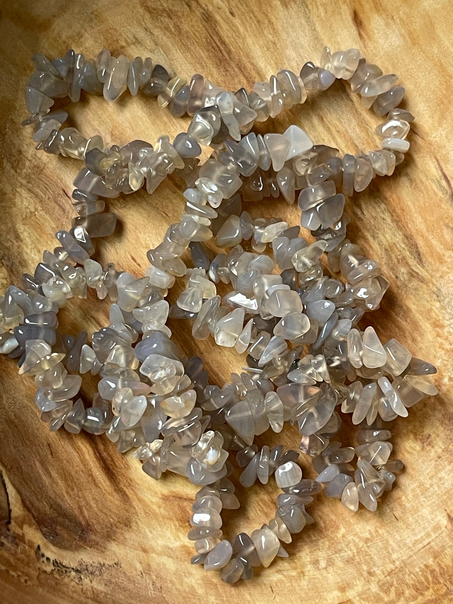 Armband mit grauem Achatchip