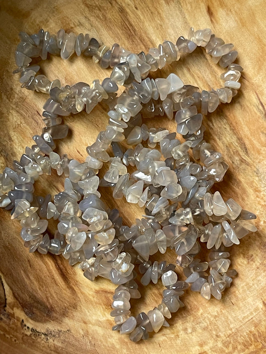 Armband mit grauem Achatchip