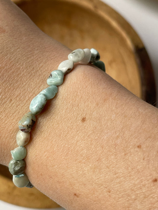 Mini Tumble Larimar-Armband