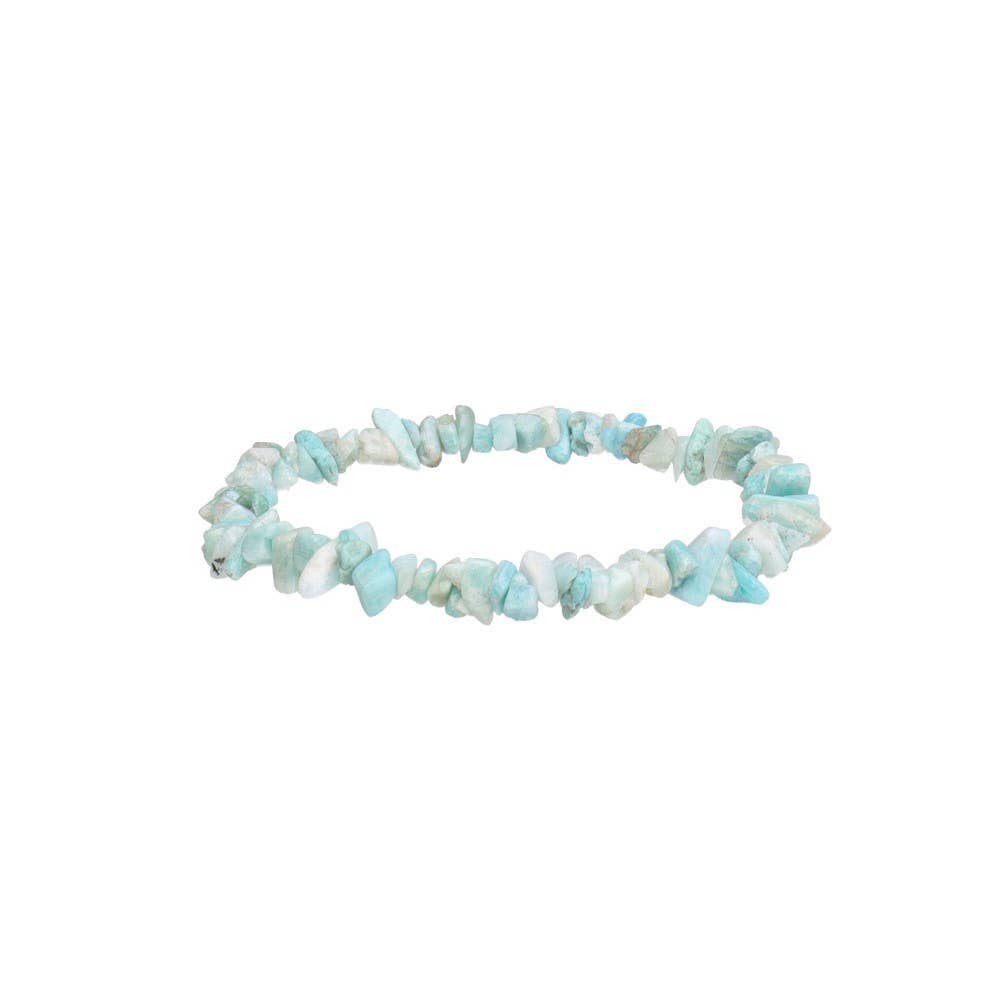 Mini Chips Amazonit Armband