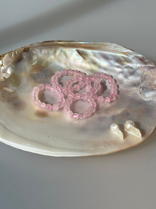 Rosenquarz Kugelring