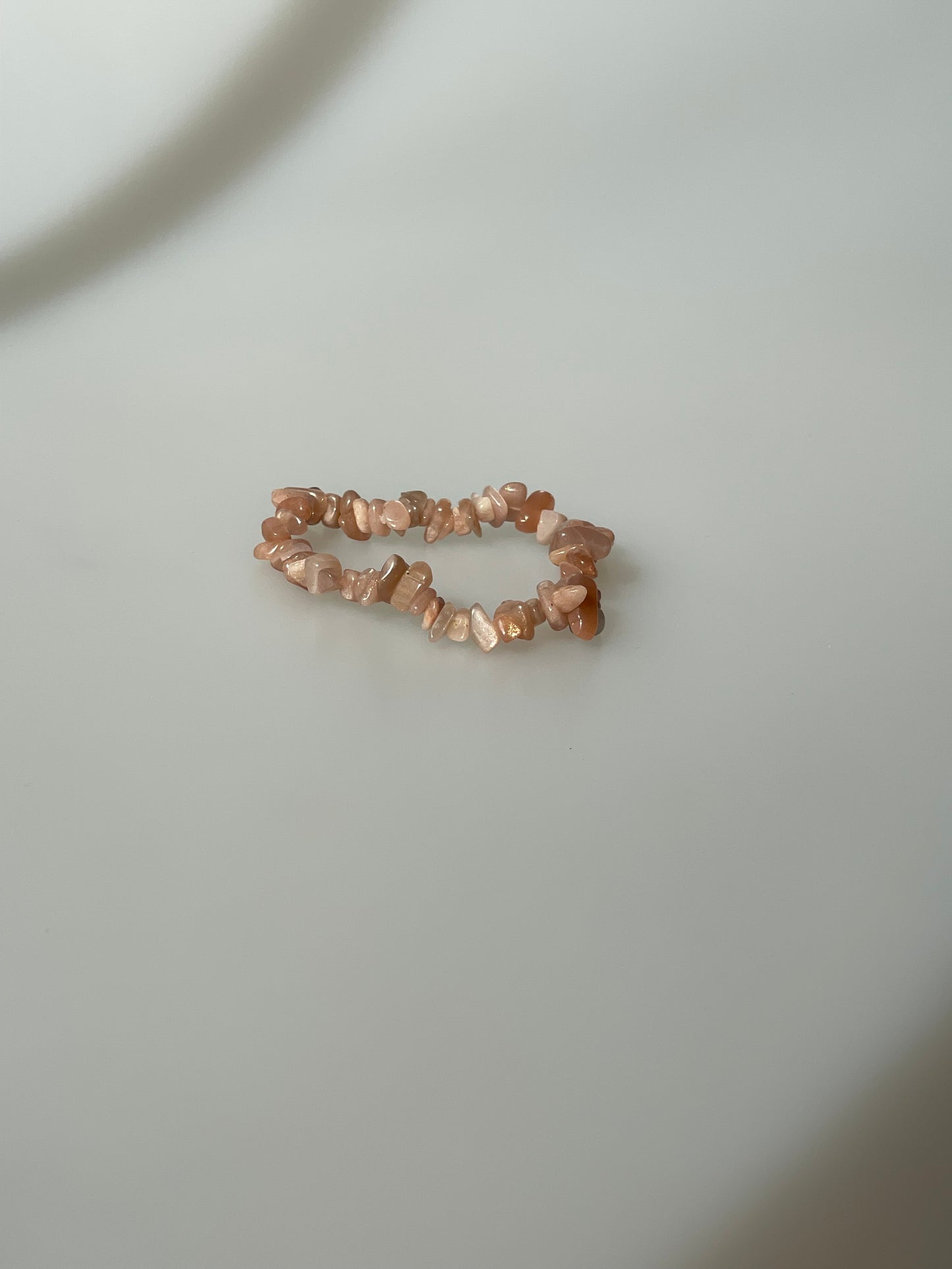 Pfirsich-Mondstein Splitterarmband