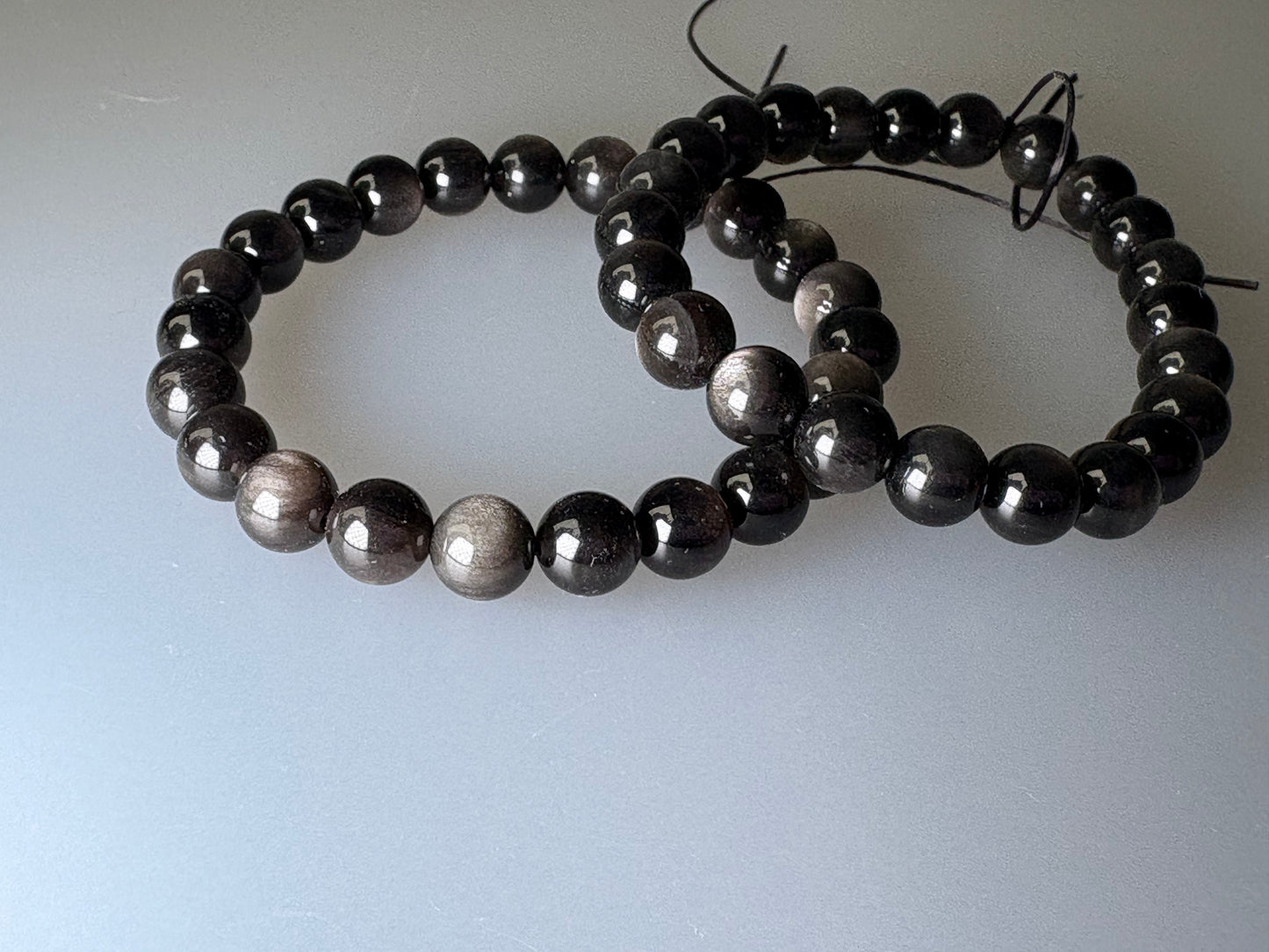 Silber Obsidian Armband