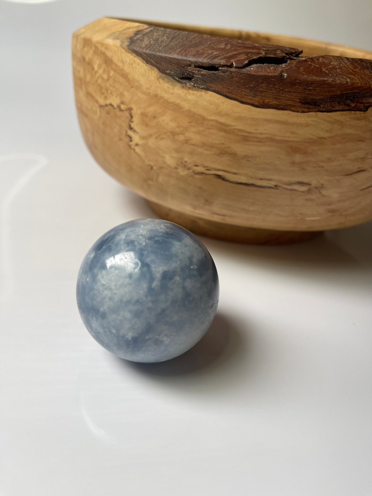 Blaue Calcit-Kugel