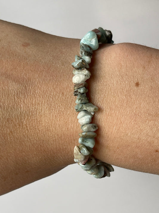 Mini Chips Larimar Armband
