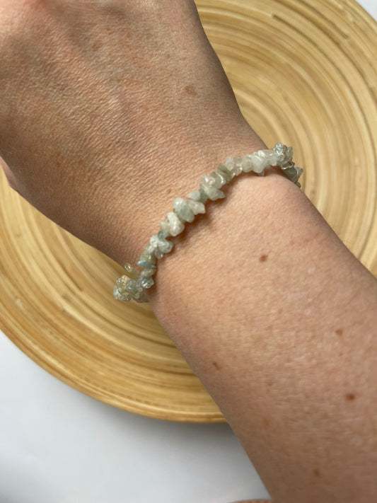 Mini Splitter Aquamarin Armband