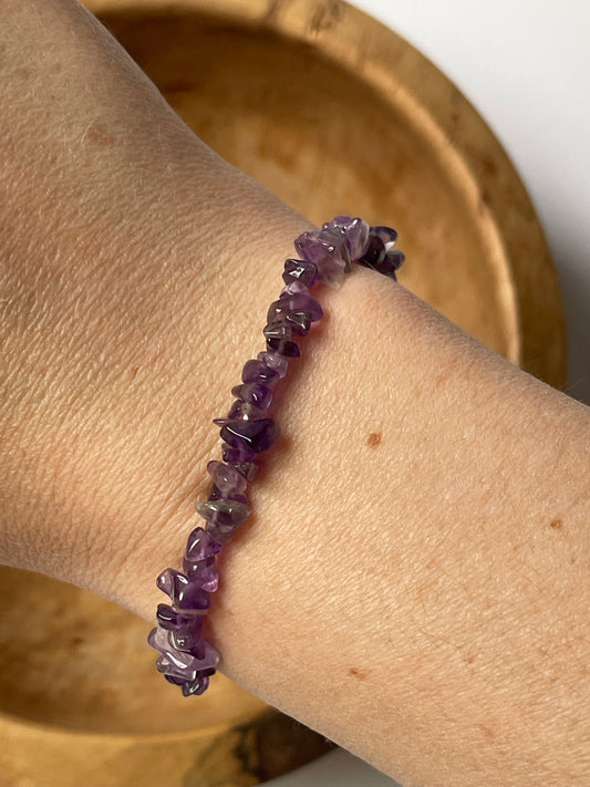 Mini Chips Amethyst Armband