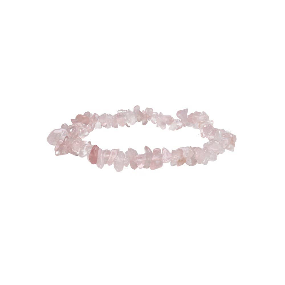 Mini Chips Rosenquarz Armband